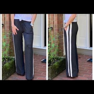 NWT Wide Leg Side Striped Pants
